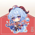 Anime Keychain Genshin Impact Venti Paimon Zhongli Yelan Klee High Definition KeyChains Cute Bag Pendant Key Chain Gifts 6cm. 