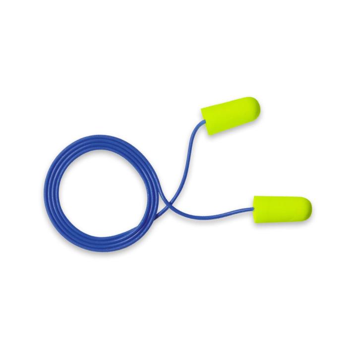 5 Pairs of 3M Anti Noise Ear Plugs, E-A-R Soft Yellow Neons 311-1250, NRR 33 dB, Corded- Made in USA for Sleeping, Studying, Travelling, Meditation, Music, Shooting- Non-irritating – Made in USA