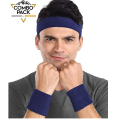 Headband and Wrist Band Set for Men and Women Sweat Absorbing Sports Set for Gym Running Fitness Training. 