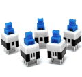 6pcs 6Pin Push Lock Button 7mm X 7mm Mount DPDT Switch. 