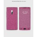 One Plus 2 Phone Skin Front Back And Sides Petal Pink Glitter Texture Skin. 