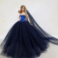 Elegant Evening Wear Princess Large Tailed Wedding Dress Noble Party Gown doll Outfit Best Gift. 