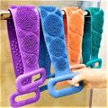 High Quality Silicone Bath Body Brush Soft Scrubbing Exfoliating Massage For Shower And Cleaning Belt For body Wash Back Magic Scrubber Brush Tool Medical 70cm Flexible Loofah Friction Comfort Double Sided Belt. 
