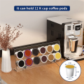 K-Cup Holder, Under Cabinet Pull Up Storage Coffee Holder Black. 