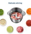 New Silver crest Stainless Steel Electric Meat And Vegetable Grinder Chopper 5L – Powerful 5 Speeds,100% Chopper motor/ Compact Size – German Design |1000W -OverHeat Protection thermal Switch |2 x6 Blades (SILVER ). 