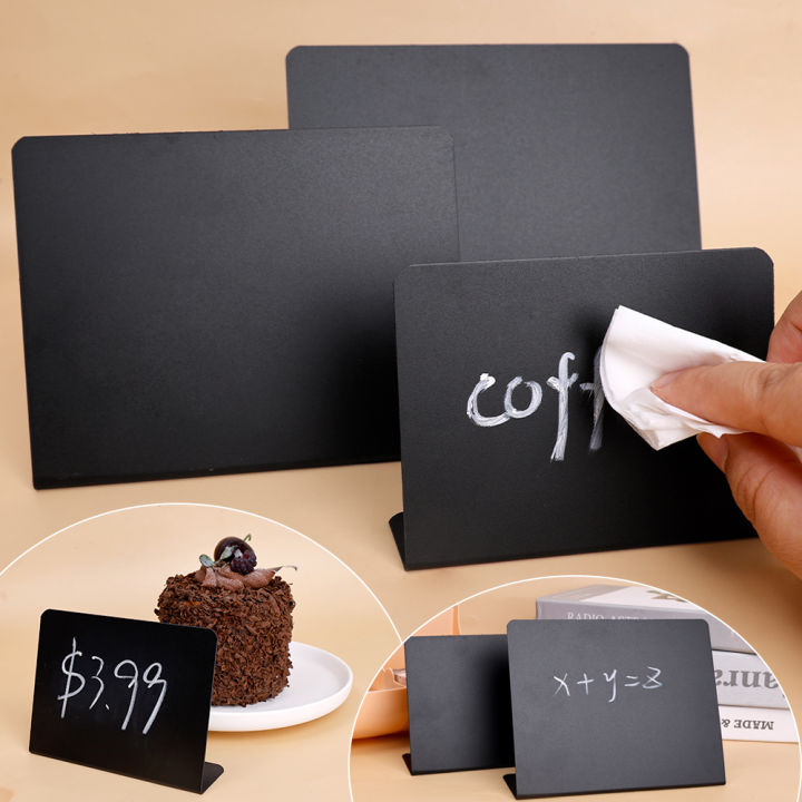 1/3PCS Mini L Shaped Wordpad Table Signs  Erasable Small Blackboard for Food Signs Wedding Party Decor 3 Size