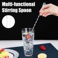 Burr-free Handle Spoon Premium Stainless Steel Bar Spoon for Cocktails Drinks Long Stirring Spoon for Tea Coffee Juice Ice Cream High Quality Drink Stirrers Comfortable Drink Spoon. 
