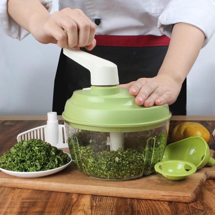Chopper Food Processor, 1000ML Cup Food Processor, Press Start Quick Operation, 3-Blade Double Layer Thickening Transparent Bowl is Safe and Reliable Kitchens Best Food Chopper.