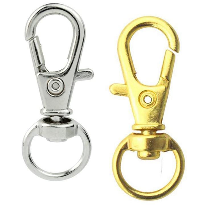 100 Pcs Swivel Clasps Lanyard Snap Hook,Metal Swivel Lanyard Snap Hook Lobster Claw Clasp galactic & aurum