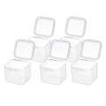 Cube Storage Box Transparent Bead Jewelry Container Case Square Plastic DIY Nail Art Packaging Portable Organizer. 
