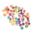 50pcs 10mm DIY Jewelry Findings Polymer Clay Beads Fruit Pieces Slices. 