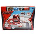 Lightning McQueen Racing Track Parking Garage and Cars Toy for Kids, 29 Pieces. 