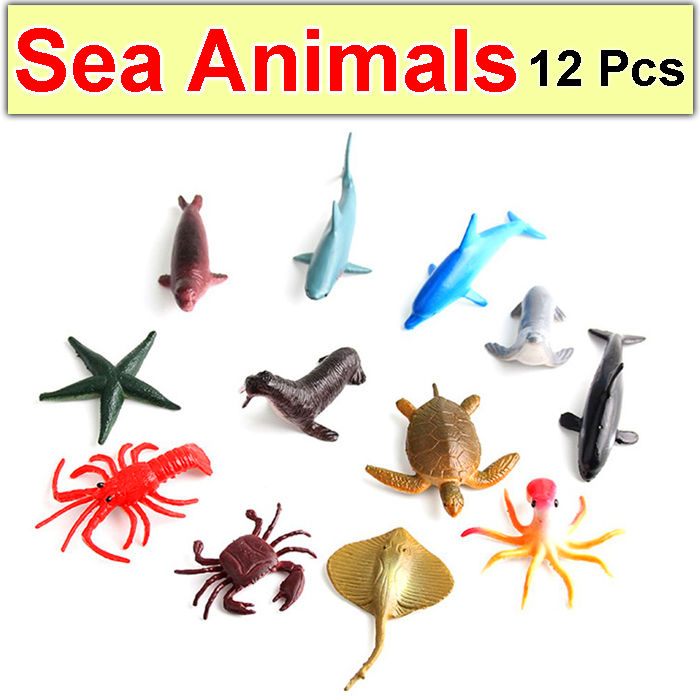 Mini Rubber Sea Animals Toys For Kids 12 PCS Daraz.pk