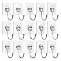 15 Piece Towel Hook Waterproof Transparent Hooks for Hanging Heavy Duty Wall Hooks for Bathroom Shower Kitchen. 