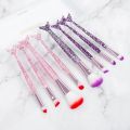 Cute New Glitter Mermaid Style Soft Makeup Brushes Set 4 Pieces, China Imported High Quality. 