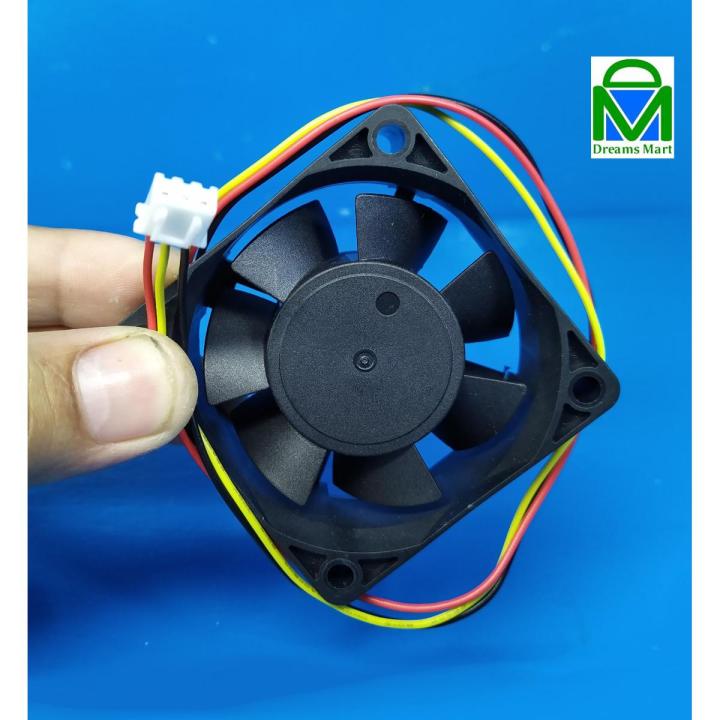 DreamsMart DC 12V Cooling Fan 60x60x25mm 3 Pins Tacho Sensor Wire 6025 Brushless Motor Fan Incubator Peltier CPU Heatsink