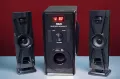 2.1 Channel Bluetooth Speaker System 6.5 Inch Bass Home Theater USB SD Compatible. 