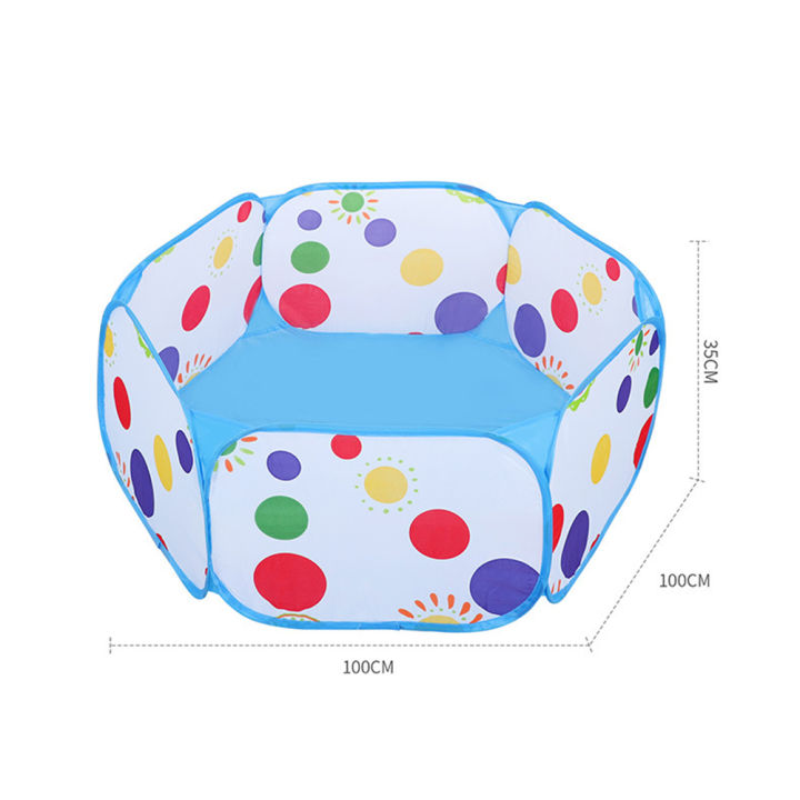 【Nine Dan Store】New Kids Baby Ball Pit Playpen Tent Folding Balls Fence Surrounded Game House Indoor Outdoor Print 2020