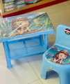 Kids Sitting Comfortable Plastic Chairs & Table Baby Seat Cartoon in Multi colors Pack of 1. 