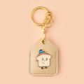 Kawaii Strawberry Rabbit Keyring Badge Card Holders Toast Couple Keychain High Quality Delicate ID Cover IC Elevator Bus Card. 