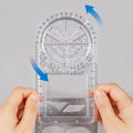 Geometric Drawing Template Measuring Tool for Artist Student Pattern Maker Designer DIY Gifts for Kids Adults Durable. 