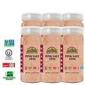Pack of 6 Himalayan Chef Pink Salt Fine Plastic Shaker - 354g. 