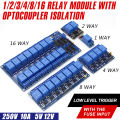 WAVGAT 5V 12V low level trigger 1 2 4 8 16 Channel Relay Module interface Board Shield For PIC AVR DSP ARM MCU Arduino. 