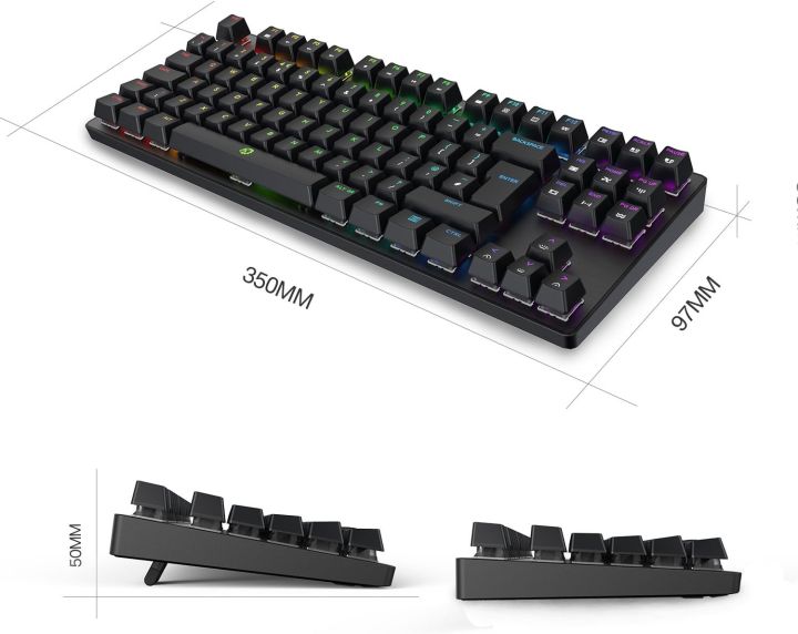 Gaming Keyboard DREVO Tyrfing 88 Key V2 UK Layout RGB Backlit Mechanical  Tenkeyless Blue Switch, (OPEN BOX)