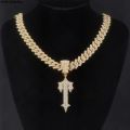 Ice Out Pendant Necklace Full Iced Cubic Zirconia High Quality Iced Out Men Chain Hip Hop Fashion Jewelry Gift For Party. 