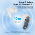 Vention Elf E01 Bluetooth 5.3 Earphone Wireless Earbuds Headset Smart Noise Canceling Sport Gaming Sweatproof Built-In Microphone Touch Control TWS True Wireless Earbuds. 