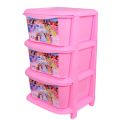 3 Layer Multicolor Plastic Cabinet For Storage Organizer - Premium Quality Plastic Kitchen Organizer - Drawer For Clothes & Kids Toys. 
