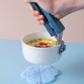 Bowl Clip Utensil Holder Dish Bowl Spoon Clamp Pot Pan Gripper Clip Hot Dish Plate Tongs Silicone Handle Kitchen Tool Organizer. 