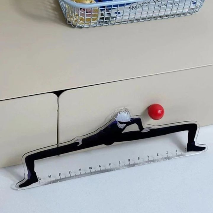 Funny 15cm Gojo Transparent Ruler Cute Animation Peripheral Jujutsu ...
