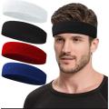 1Pcs Mans Sports Cotton Absorbing Sweat Headbands Non-Slip Stretch Yoga Sweatbands for Women Girls Workout, Athletic Towel Headband Gym Exercise Moisture Wicking Hairband for Boys Running Basketball. 