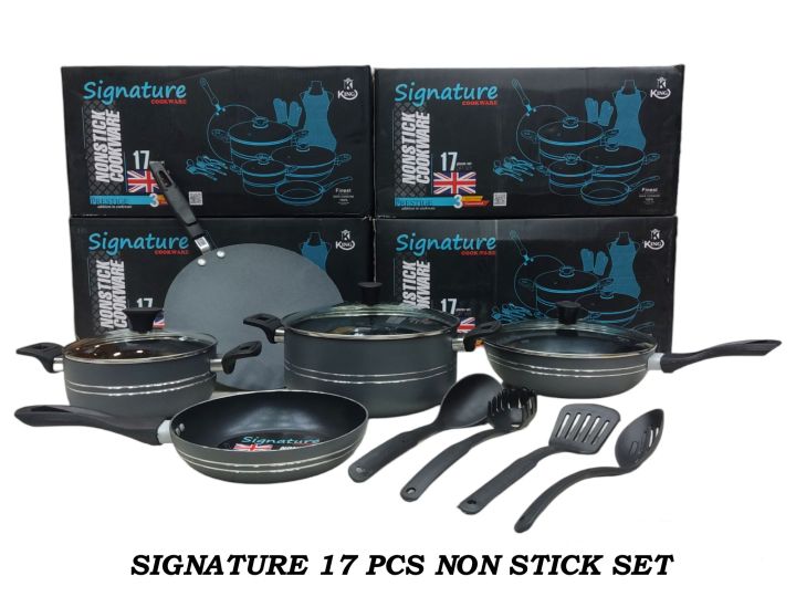 17 Pcs Signature Non Stick Cookware Set