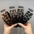 New wigs, headbands, five-strand braids, thickened, wide-brimmed, handmade fishbone braids, twist head hoops, female summer high skull. 