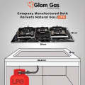 Glam Gas Greynite Hob | 3 Burner | Gas Stove | Kitchen Gas Stove | Choolah. 