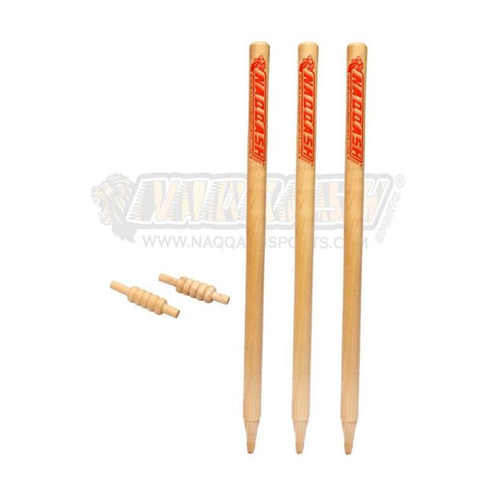 Pack of 3 Wicket Stump| Hard Ball English Cricket Wicket Stumps for Competitive Cricket| Set Made With | Multi-Surface Placement| Multicolor