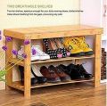 NS - Wooden 2 Layer Shoe Rack. 