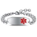2401 meise charm jewelry hot stainless steel medical alert bracelet for women and men. 