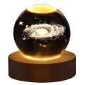Unique 3D Crystal Ball Lamp with Galaxy and Planetary Projections | USB Night Light LED Crystal Ball Table Lamp | 3D Moon Planet Galaxy Decor for Home, Table Lamp, Party, Kids, Adults, Xmas Gift By Smart Shopping & Co. 