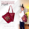 The Bags Hub University Bags For Girls Stylish Large Capacity Shoulder & Cross Body Bags Women Bags For University Fashionable Trendy Tote Bag Purse And Shoulder Bag For Girls Royal Blue Shoulder Bags For Girls Top Handle Bag For Ladies. 
