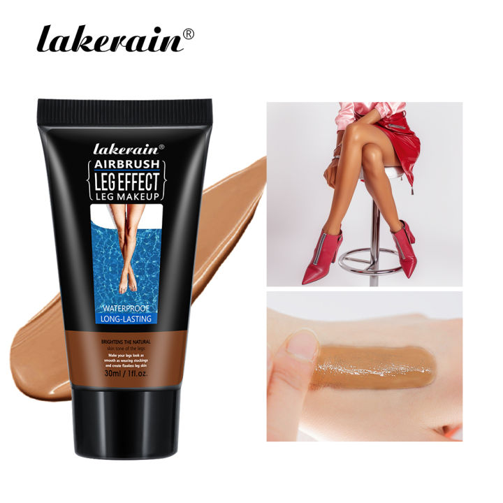 Lakerain Leg Even Skin Tone Body Lotion Airbrush Leg Makeup Moisturizing Liquid Body Foundation Tan Cream Tanning Skin Care