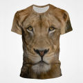 African lion graphic t shirt for men cool 3D printed T-shirt tops animal tees personality streetwear trend tops Funny T shirts. 