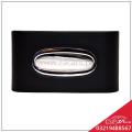 Black PU Leather Tissue Box. 