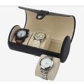 3 Slots Watch Storage Box Roll PU Leather Travel Watch Display Organizer. 