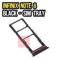 Infinix Note 8 SIM Tray Sim Jacket Sim Slot Sim Door For Infinix Note 8 - Black. 