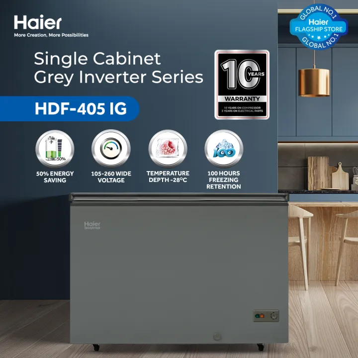 Haier%2014.31%20Cu%20Ft%20/%20Inverter%20/%20Single%20Door%20Series%20/%20HDF-405%20IG%20(%20Inverter%20+%20Balanced%20Cooling%20+%20Super%20Freeze%20Function%20+%20Single%20Cabinet%20)%20Deep%20Freezer%20/%2010%20Years%20Warranty%20-%20Image%202
