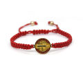 Red Cord St Benedict Bracelet - San Benito Bracelet or Mexican Bracelets for Men and Medalla de San Benito St Benedict Medals. 