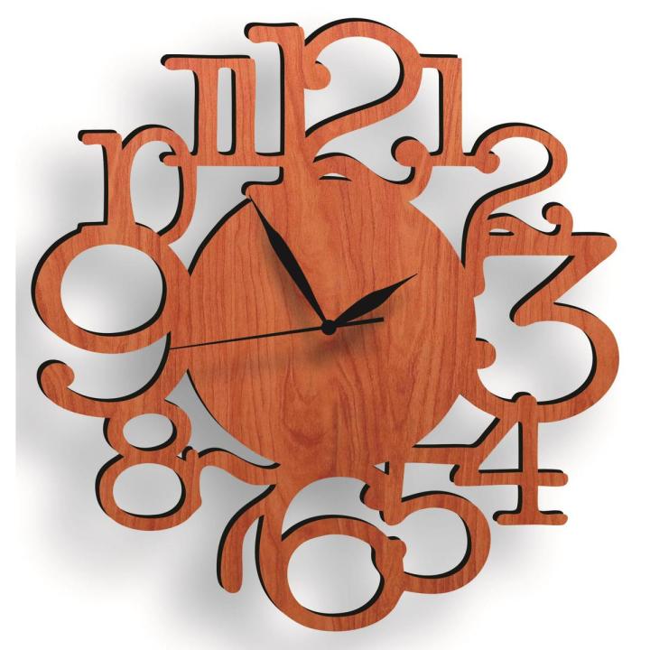 Big Size Numbers 3D Wooden Wall Clock Laser Cut MDF Wooden Wall Clock